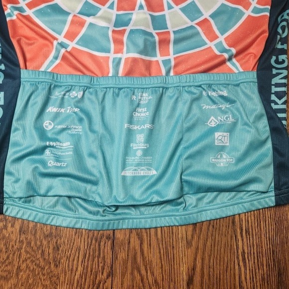 Primal Biking for Bright Futures Cycling Jersey Boys & Girls Club Large Teal G30 - Picture 6 of 6